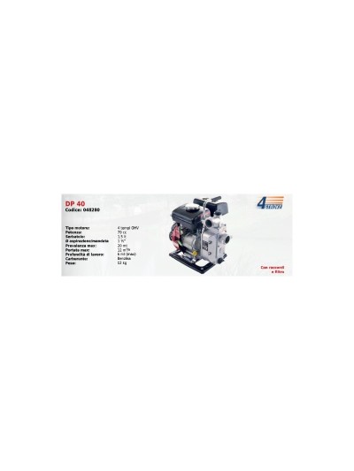 Motopompa Ducar con motore benzina 4T