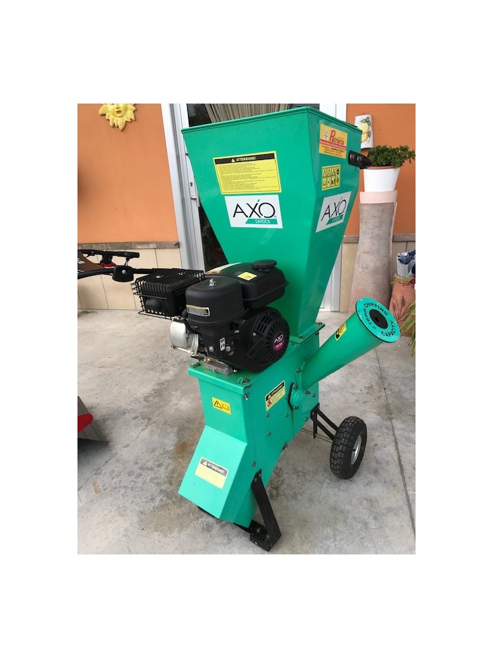 Biotrituratore Biocippatore Cippatore Axo motore a scoppio 6.5Hp